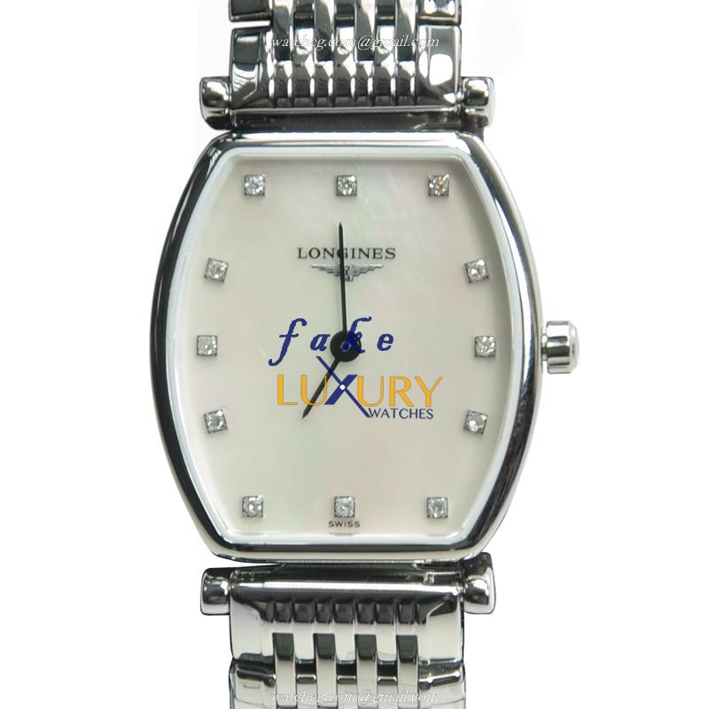 Longines LA GRANDE Quartz Replica Watch L4.205.4.87.6 - White Mother of Pearl Dial - Steel Bracelet