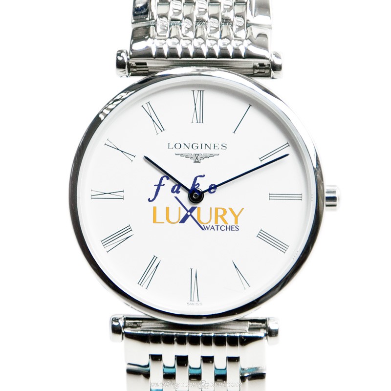 Longines La Grande Quartz Stainless Steel L4.512.4.11.6 White Dial Silver Bracelet Replica Watch
