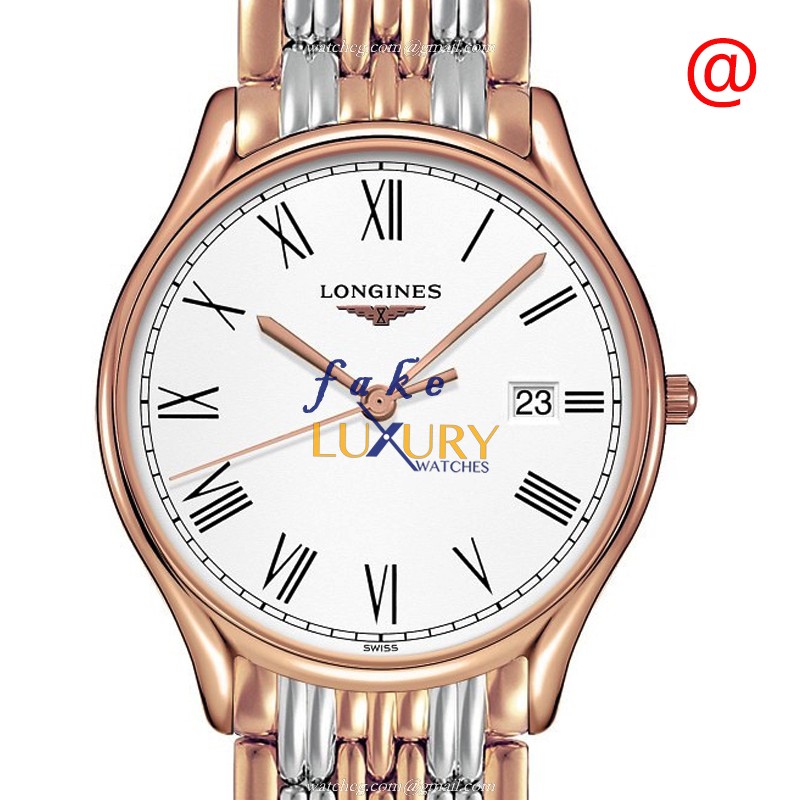 Longines Lyre L4.859.1.11.7 Quartz 18kt Rose Gold & Steel White Dial 39mm Replica Watch