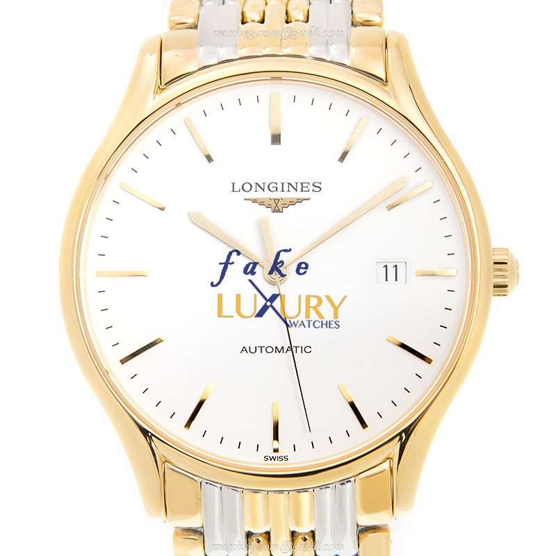 Longines Lyre L4.960.2.12.7 Automatic 18kt Gold Steel White Dial Replica Watch