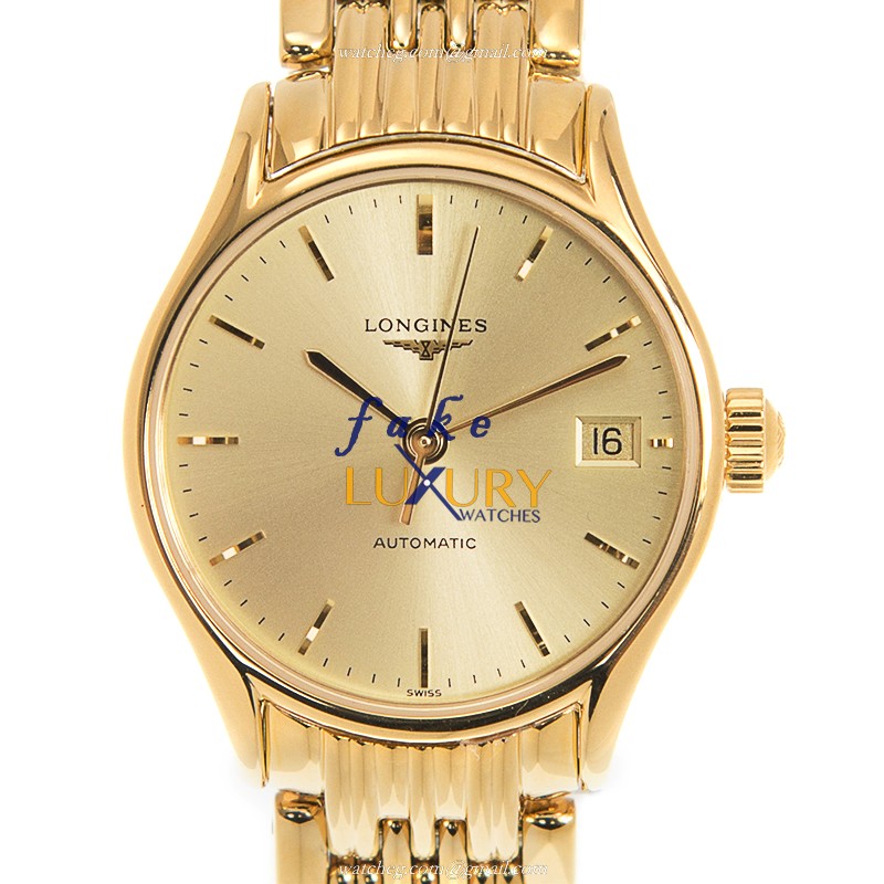 Longines Lyre Replica Watch L4.360.2.32.8 Automatic 18kt Yellow Gold Gold Dial