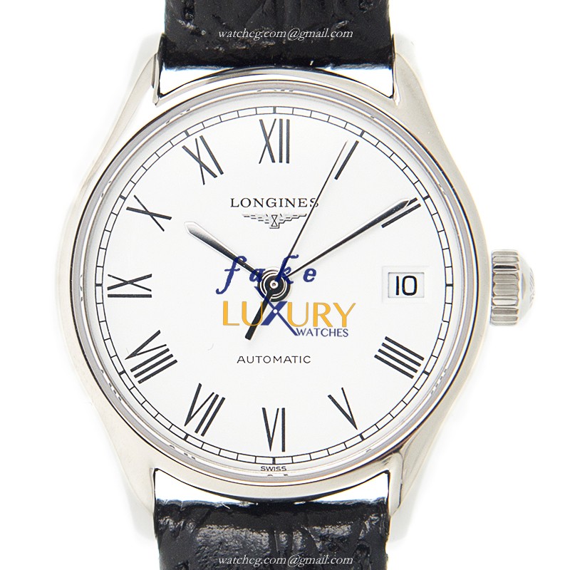 Longines Lyre Replica Watch L4.360.4.11.2 Automatic White Dial Stainless Steel Case Alligator Strap