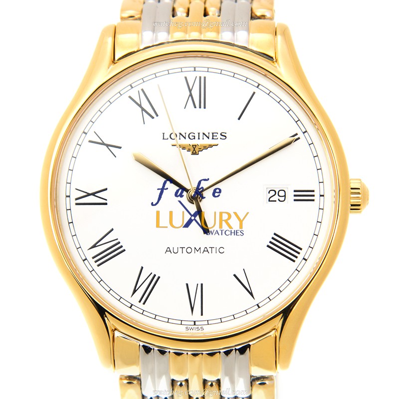 Longines Lyre Replica Watch L4.960.2.11.7 Automatic Movement White Dial 38.5mm 18kt Rose Gold Steel
