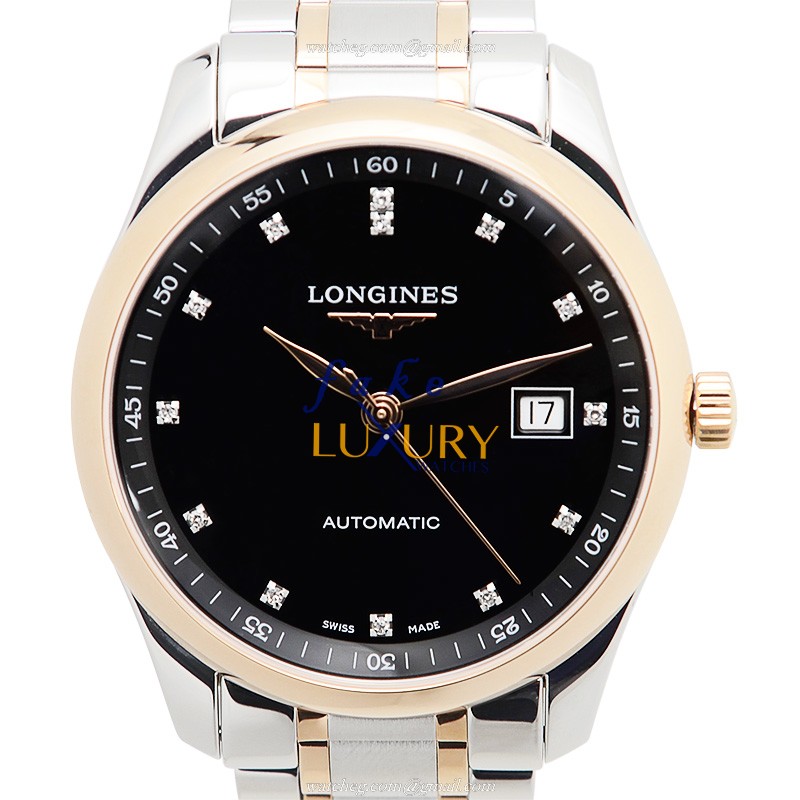 Longines Master Collection L2.793.5.57.7 | 40mm 18kt Rose Gold & Steel | Automatic | Black Dial