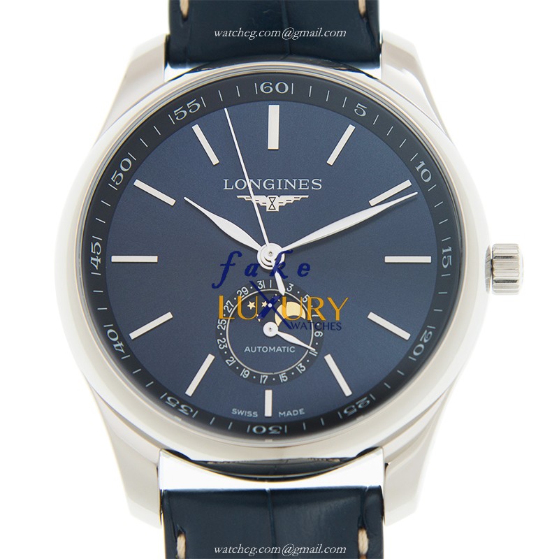 Longines Master Collection L2.919.4.92.0 Automatic Blue Dial Stainless Steel Alligator Strap