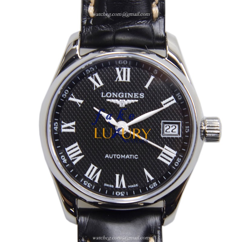 Longines Master L2.128.4.51.7 Replica Watch, 26mm Steel Case, Automatic Movement, Black Dial