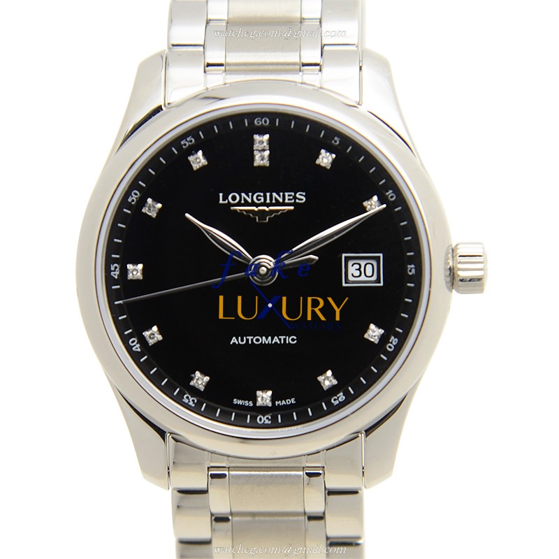 Longines MASTER L2.257.4.57.6 Automatic Stainless Steel Black Dial Replica Watch