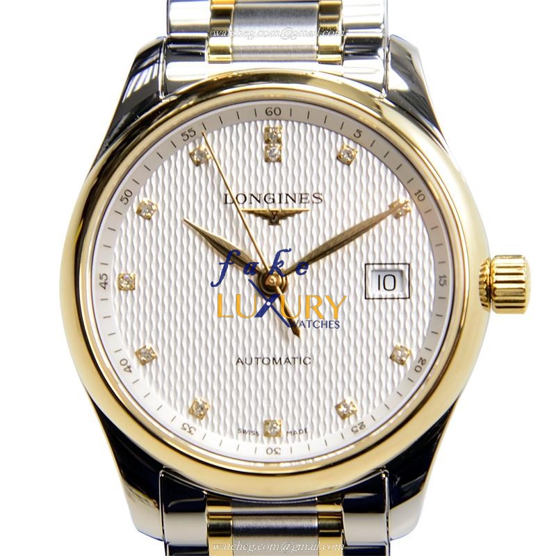 Longines MASTER L2.257.5.77.7 Replica Watch, Automatic Movement, White Dial, 18kt Gold & Steel Case