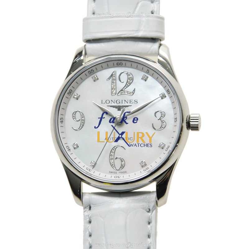Longines MASTER L2.518.4.88.2 Replica Watch With Automatic Movement, White Dial, Steel Case
