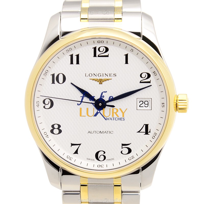 Longines Master L2.518.5.78.7 Automatic 18kt Gold Steel Silvery Dial Replica Watch