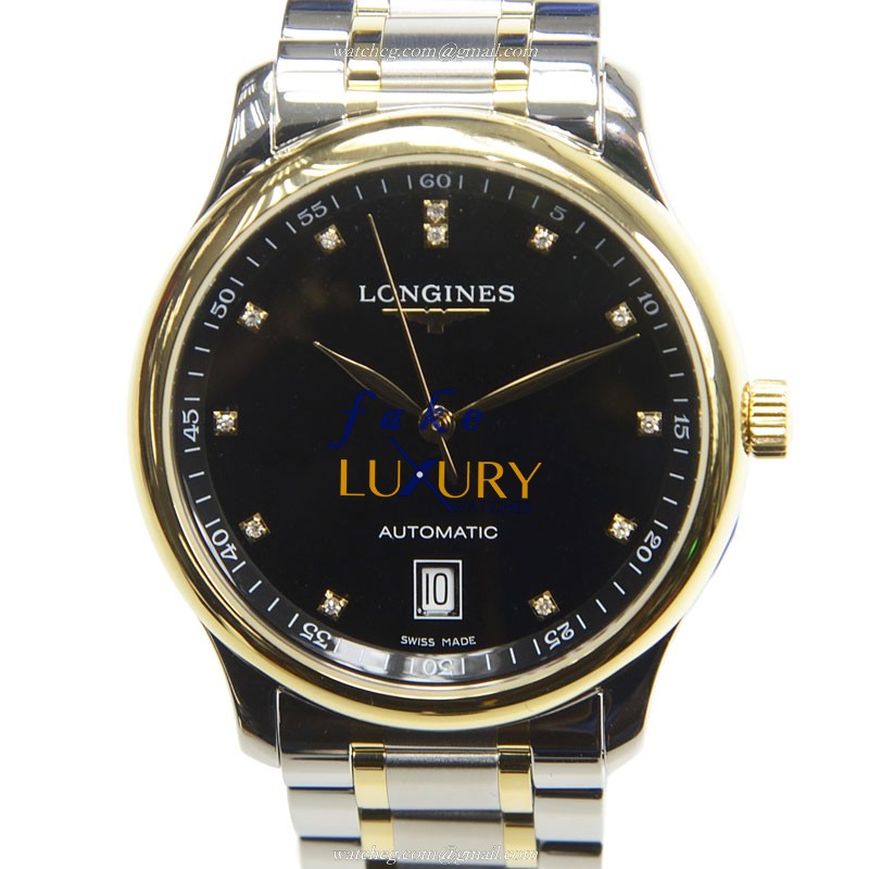 Longines Master L2.628.5.57.7 | 18kt Gold & Steel | Automatic | Black Dial | Replica Watch