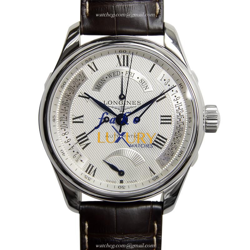 Longines Master L2.716.4.71.3 Automatic Silver Dial Stainless Steel Alligator Strap Replica Watch