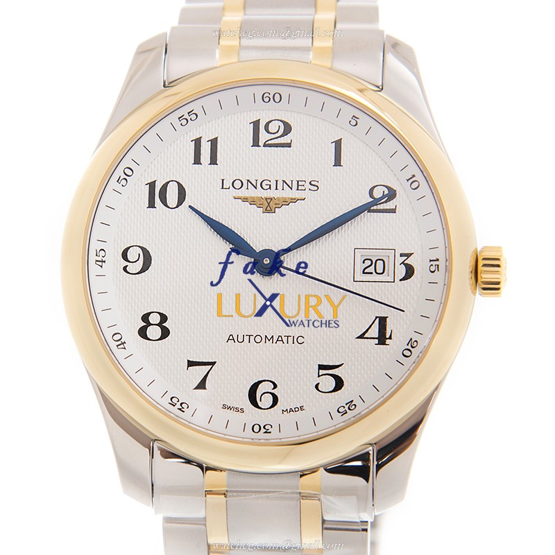 Longines MASTER L2.793.5.78.7 Automatic 18kt Gold Steel White Dial Replica Watch