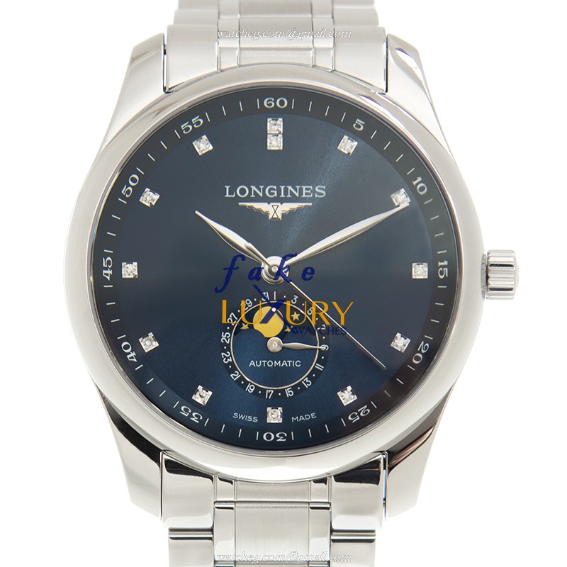 Longines Master L2.909.4.97.6 Automatic Stainless Steel Blue Dial Sapphire Crystal Replica Watch