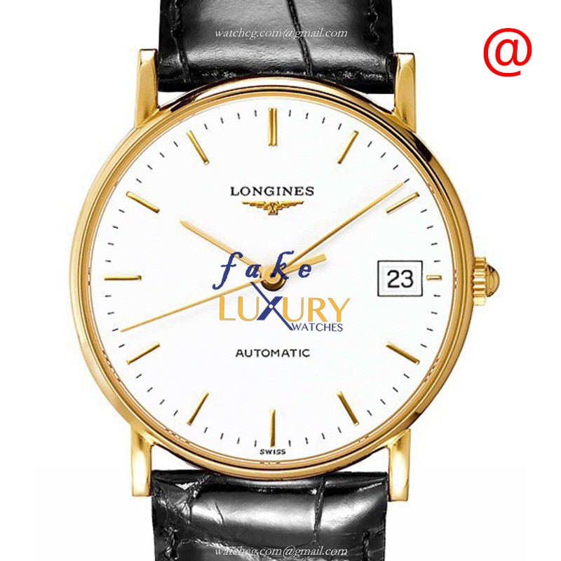 Longines Presence L4.744.6.12.0 - Replica Watch - Automatic - 18kt Yellow Gold Case - White Dial