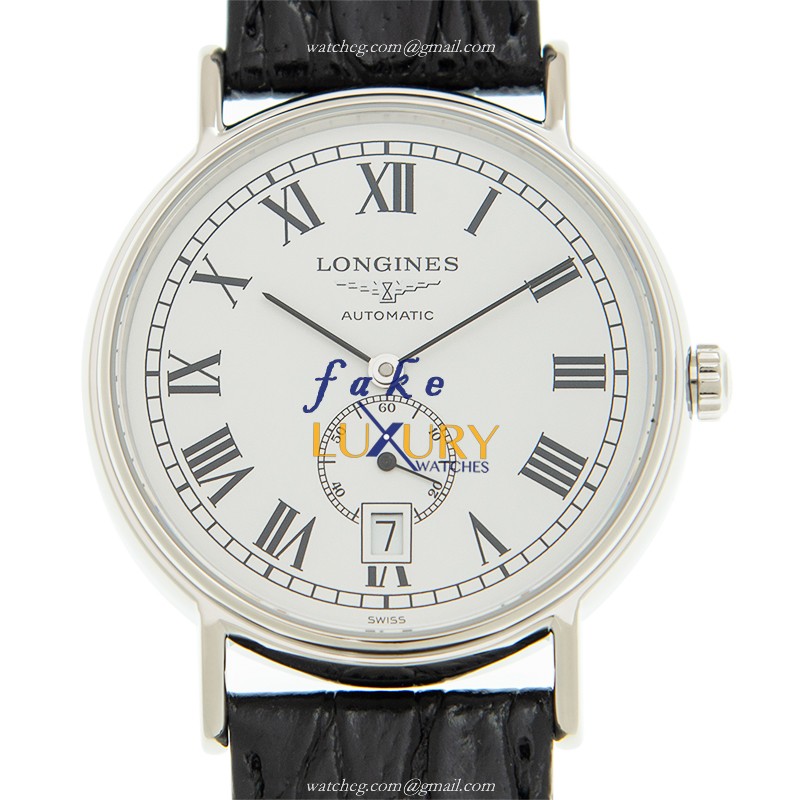 Longines PRESENCE L4.805.4.11.2 Automatic White Dial Stainless Steel Leather Replica Watch