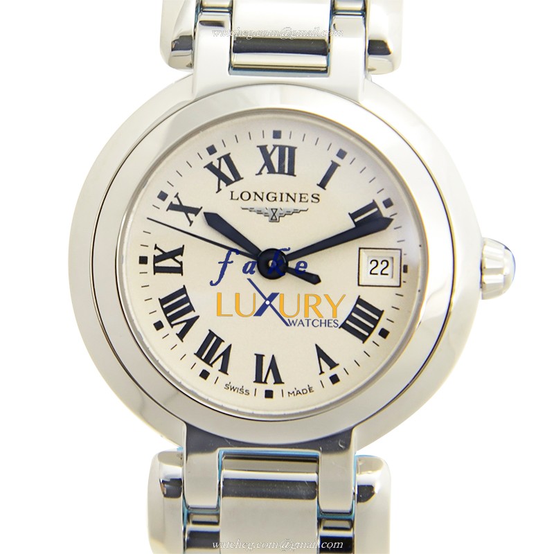Longines Prima Luna L8.110.4.71.6 Quartz Stainless Steel White Dial 26.5mm Replica Watch