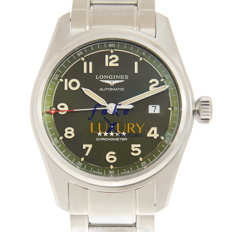 Longines Spirit L3.810.4.03.6 Replica Watch, Automatic, Green Dial, Steel Bracelet