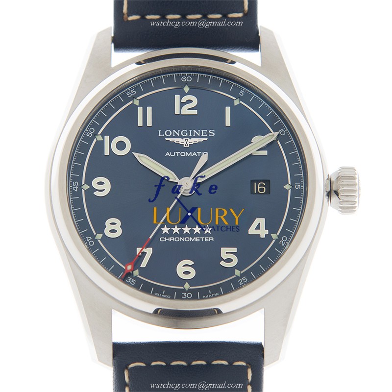 Longines Spirit L3.810.4.93.0 Automatic Stainless Steel Dark Blue Dial Leather Replica Watch