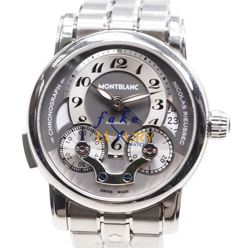 Mont Blanc NICOLAS RIEUSSEC 102336 Automatic Stainless Steel Dark Grey Dial Replica Watch - Luxury Replica Watch