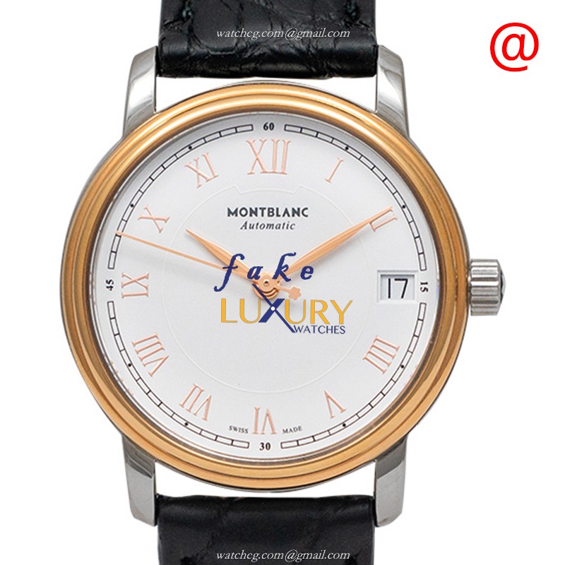 Mont Blanc Tradition 114368 - Replica Watch - Automatic - 18kt Rose Gold & Steel Case - White Dial - Luxury Replica Watch