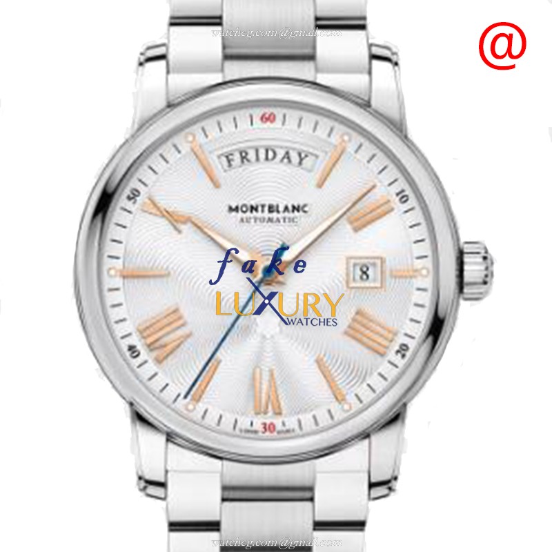 Mont Blanc 114854 4810 Automatic Replica Watch, Silver Dial, Steel Case & Strap - Luxury Replica Watch