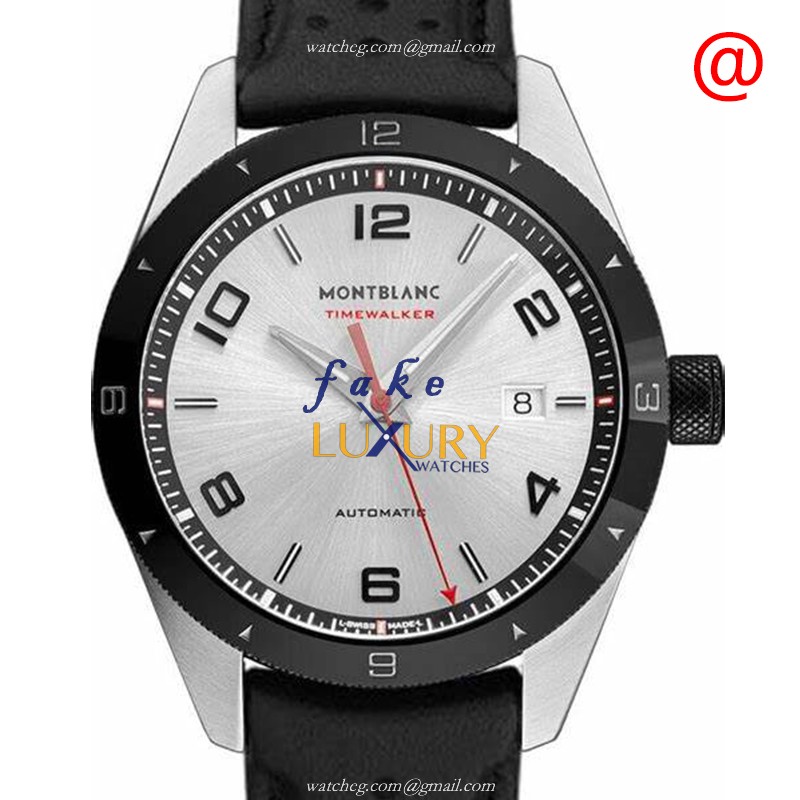 Mont Blanc 116058 TIMEWALKER Replica Watch, Automatic Movement, Silver Dial, Steel Case - Luxury Replica Watch