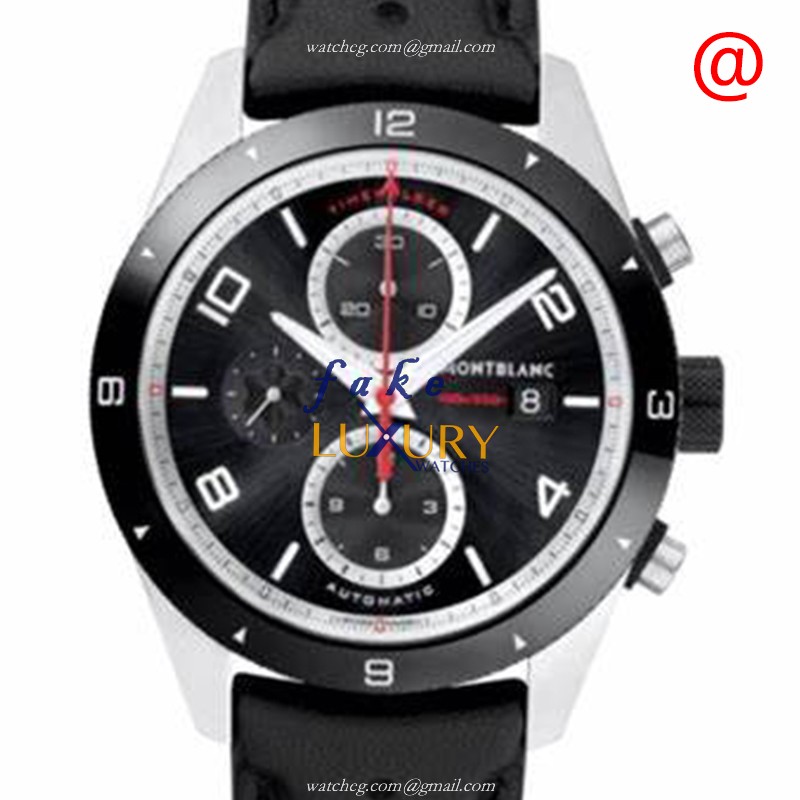 Mont Blanc 116098 TIMEWALKER Replica Watch, Automatic Movement, Black Dial, Steel Case - Luxury Replica Watch