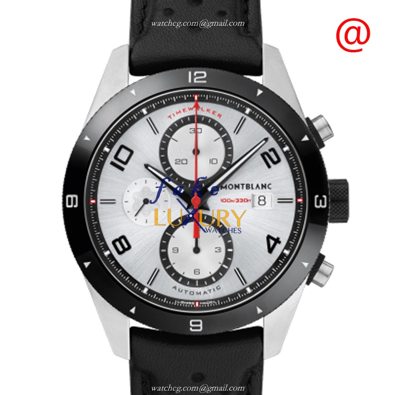 116100 - Mont Blanc Timewalker Replica Watch Automatic Silver Dial Stainless Steel - Luxury Replica Watch