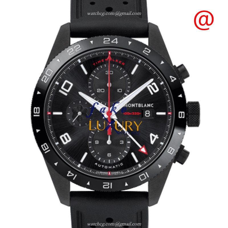 Mont Blanc Timewalker 116101 Automatic Black Dial Stainless Steel Replica Watch - Luxury Replica Watch