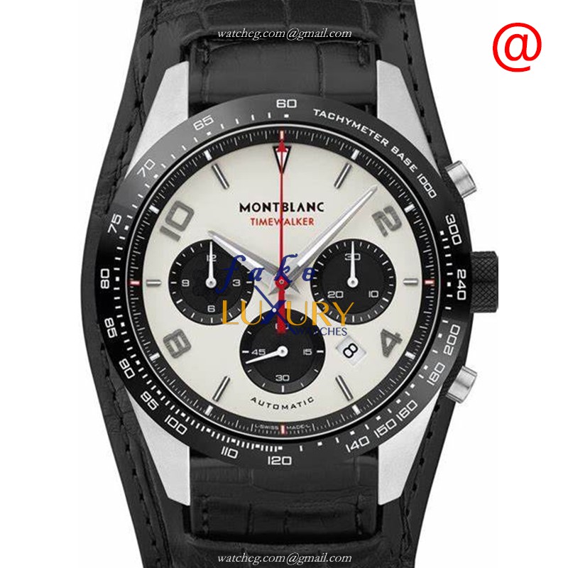 Mont Blanc 118489 Timewalker Replica Watch, Automatic Movement, White Dial, Steel Case - Luxury Replica Watch