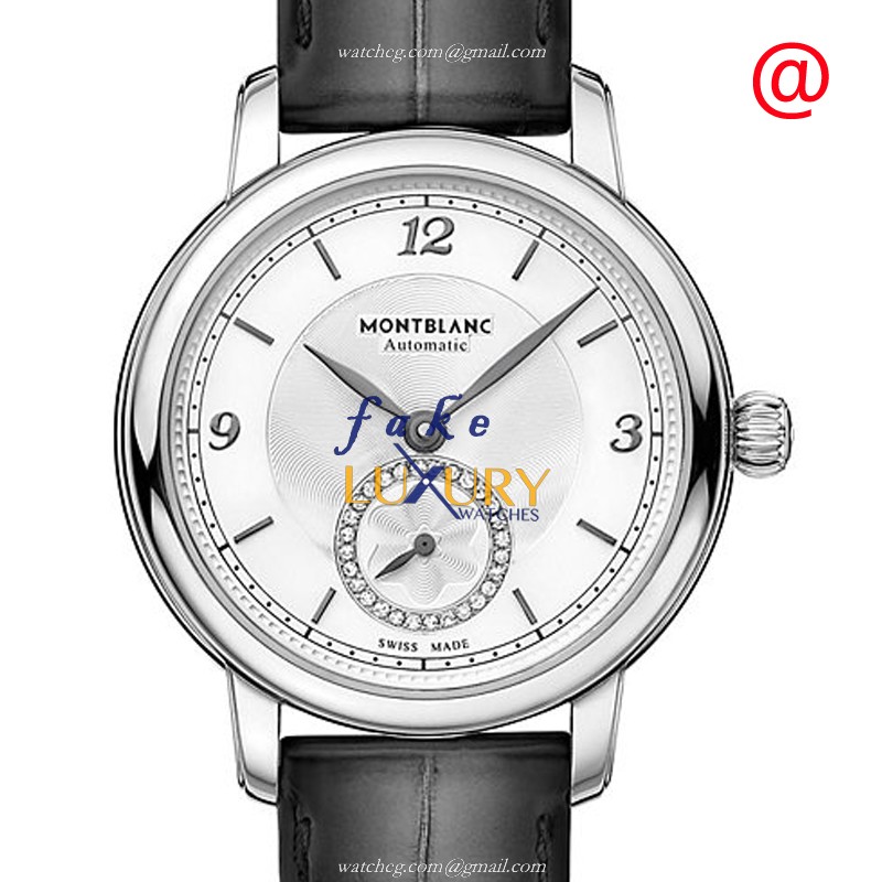 Mont Blanc Star Legacy 118536 Automatic Stainless Steel White Dial Leather Replica Watch - Luxury Replica Watch