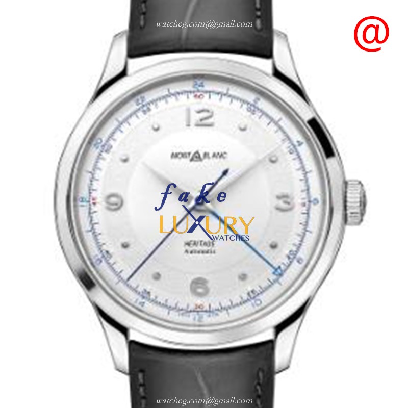 Mont Blanc TRADITION 119948 Automatic Stainless Steel Silver Dial Leather Replica Watch - Luxury Replica Watch