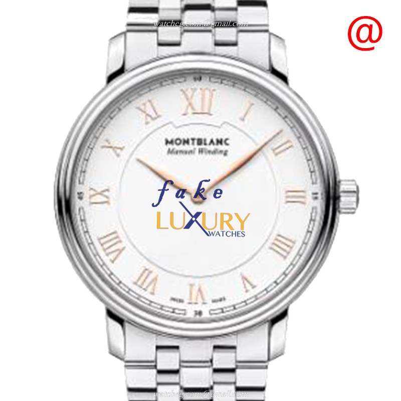 Mont Blanc 119963 TRADITION Automatic Replica Watch Silver Dial Stainless Steel Bracelet - Luxury Replica Watch