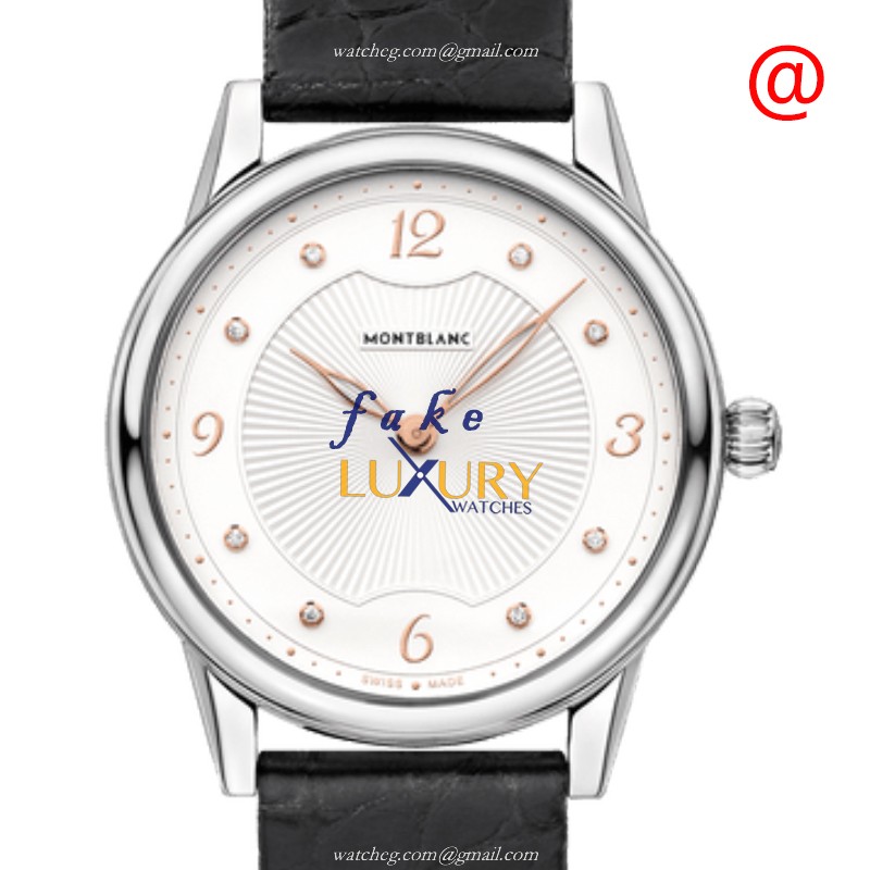 Mont Blanc 123868 BOHEME Replica Watch, Silvery White Dial, Quartz Movement, Steel Case - Luxury Replica Watch