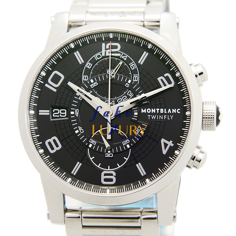 Mont Blanc TIMEWALKER MONTBLANC104286 Automatic Stainless Steel Black Dial Replica Watch - Luxury Replica Watch