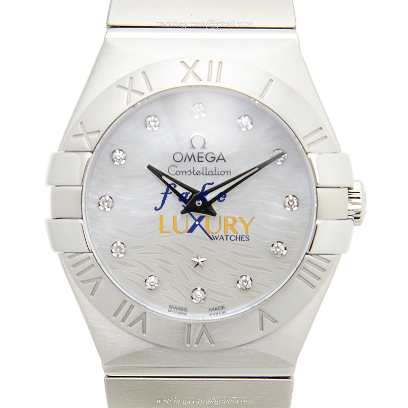 Omega 123.10.27.60.55.004 Constellation Quartz Steel Dial Replica Watch - Luxury Replica Watch
