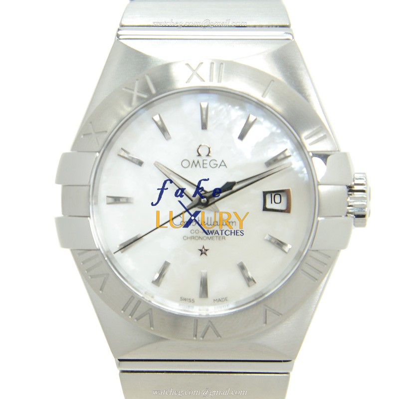 Omega Constellation 123.10.31.20.05.001 Replica Watch, Automatic, White Mother of Pearl Dial, Steel - Luxury Replica Watch