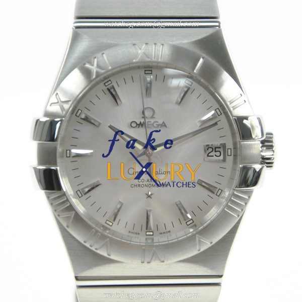 Omega 123.10.35.20.02.001 Constellation Automatic Silver Dial Steel Bracelet Replica Watch - Luxury Replica Watch