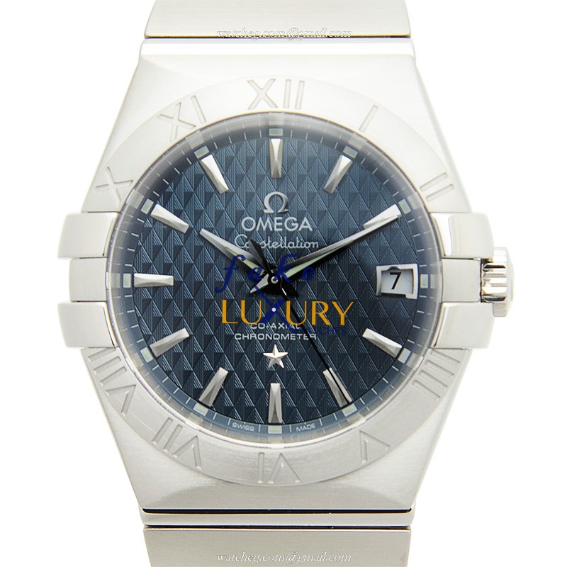 Omega 123.10.35.20.03.002 Replica Watch, Automatic, Blue Dial, Silver Stainless Steel Case - Luxury Replica Watch
