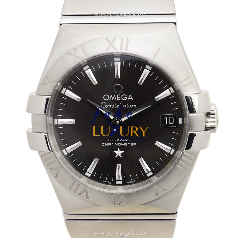 Omega 123.10.35.20.06.001 CONSTELLATION Automatic Stainless Steel Replica Watch, Gray Dial, Silver - Luxury Replica Watch