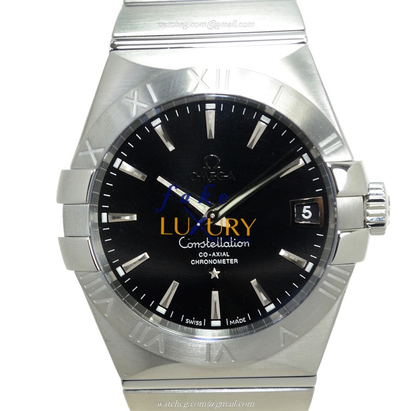 123.10.38.21.01.001 - Omega Constellation Replica Watch - Automatic - Black Dial - Steel - Luxury Replica Watch