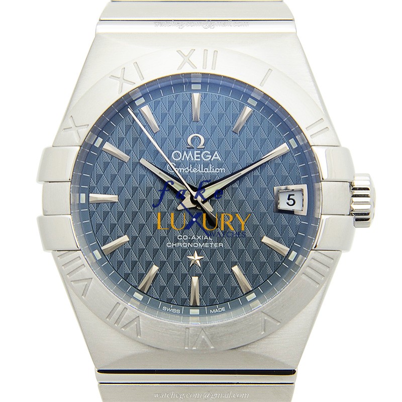 Omega Constellation 123.10.38.21.03.001 Replica Watch, Blue Dial, Automatic Movement, Steel Bracelet - Luxury Replica Watch