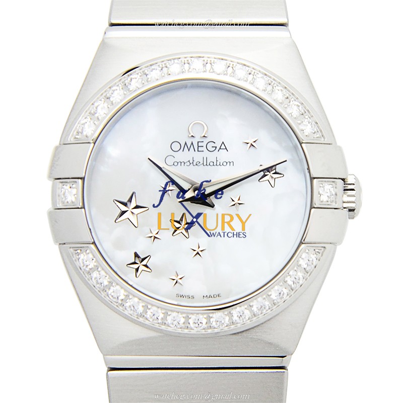 Omega 123.15.24.60.05.003 Constellation Quartz White Dial Stainless Steel Diamond Replica Watch - Luxury Replica Watch