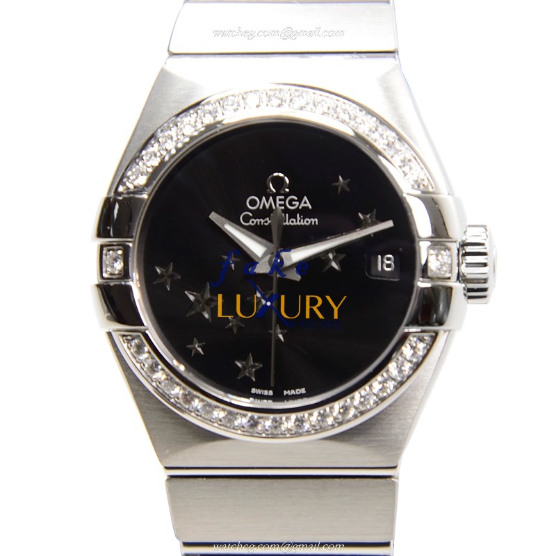 Omega 123.15.27.20.01.001 CONSTELLATION - Automatic - Stainless Steel & Diamonds - Replica Watch - Luxury Replica Watch