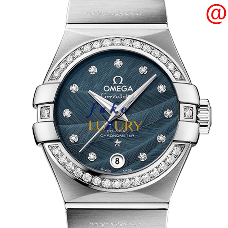 Omega 123.15.27.20.53.001 Constellation Automatic Blue Dial Stainless Steel Replica Watch - Luxury Replica Watch
