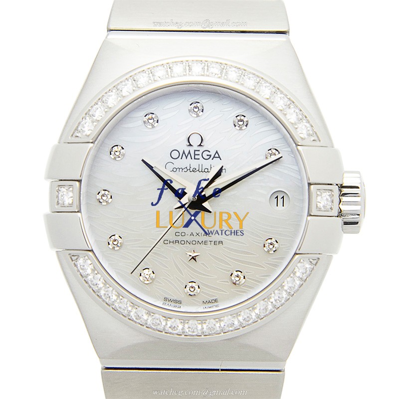 Omega 123.15.27.20.55.003 Automatic Stainless Steel & Diamond Dial Replica Watch - Luxury Replica Watch