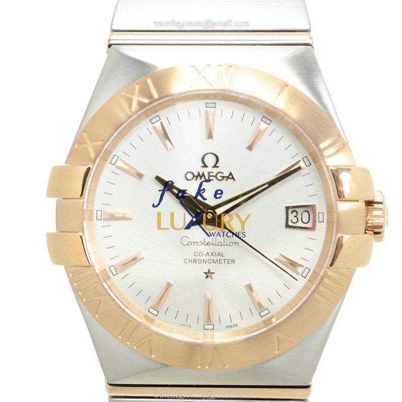 Omega 123.20.35.20.02.001 CONSTELLATION Automatic 18kt Rose Gold & Steel  Replica Watches - Luxury Replica Watch