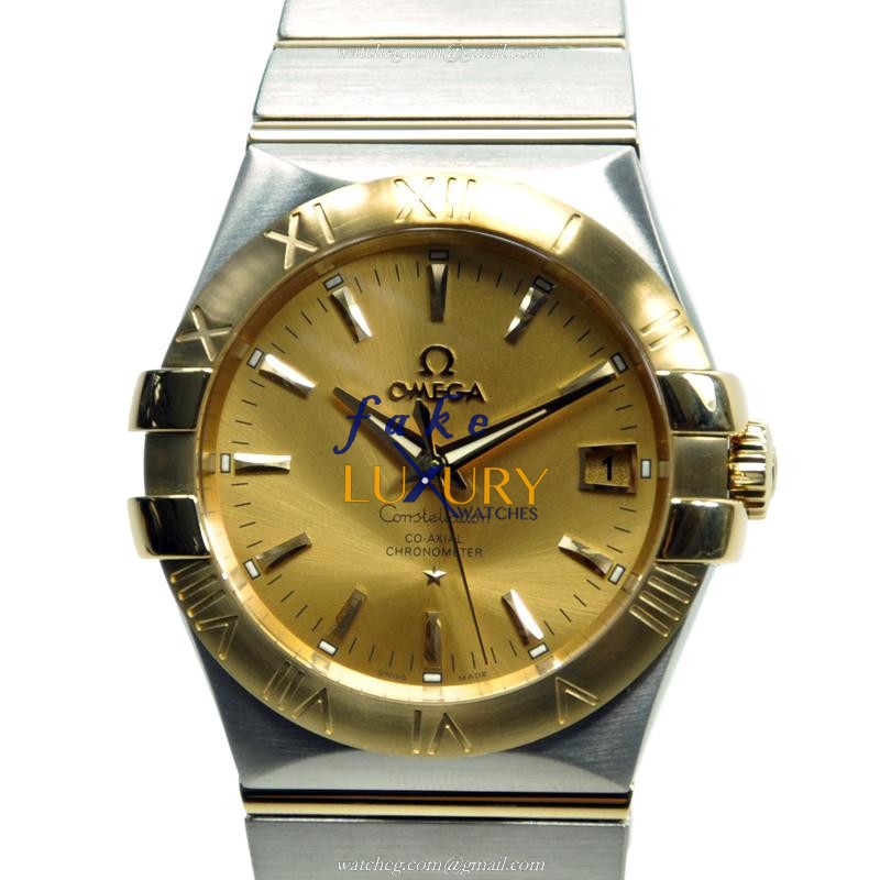 Omega 123.20.35.20.08.001 Replica Constellation Watch With Automatic Movement, 18kt Gold Steel - Luxury Replica Watch