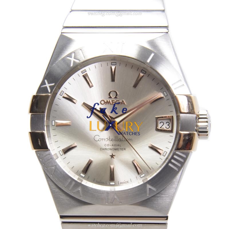 Omega 123.20.38.21.02.004 CONSTELLATION Automatic 18kt Rose Gold & Steel - Silver Dial - Replica - Luxury Replica Watch